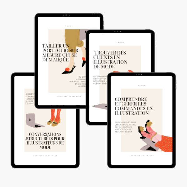 BUNDLE EBOOKS for (Fashion) Illustrators: 4 Essential Ebooks to Boost Your Career! FR & ENG – Image 2