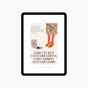 EBOOK Structured Conversations for Fashion Illustrators - 60 questions- ENG and FR edition